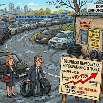 Весенняя «переобувка» корпоративного парка: сезон 2026 обойдется дороже